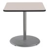 National Public Seating Cafe Table, 36w x 36d x 36h, Square Top/Round Base, Gray Nebula Top, Gray Base CG33636RC1GY